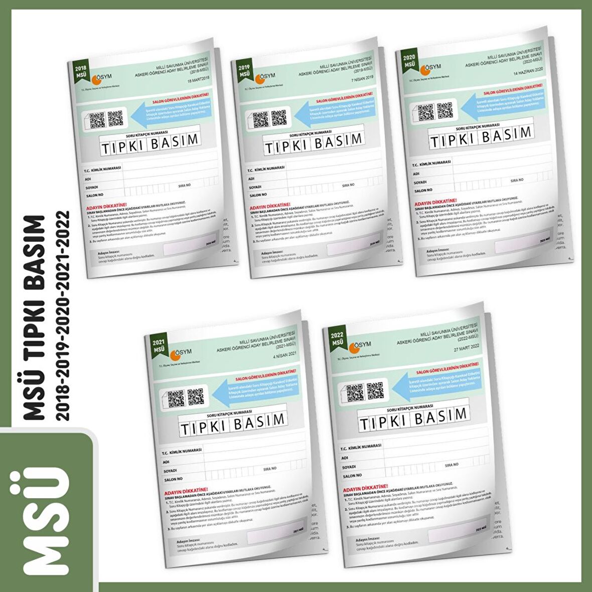 ﻿2023 MSÜ ÖSYM Çıkmış Soru Tıpkı Basım Türkiye Geneli 5li Dijital Çözümlü Deneme SETİ